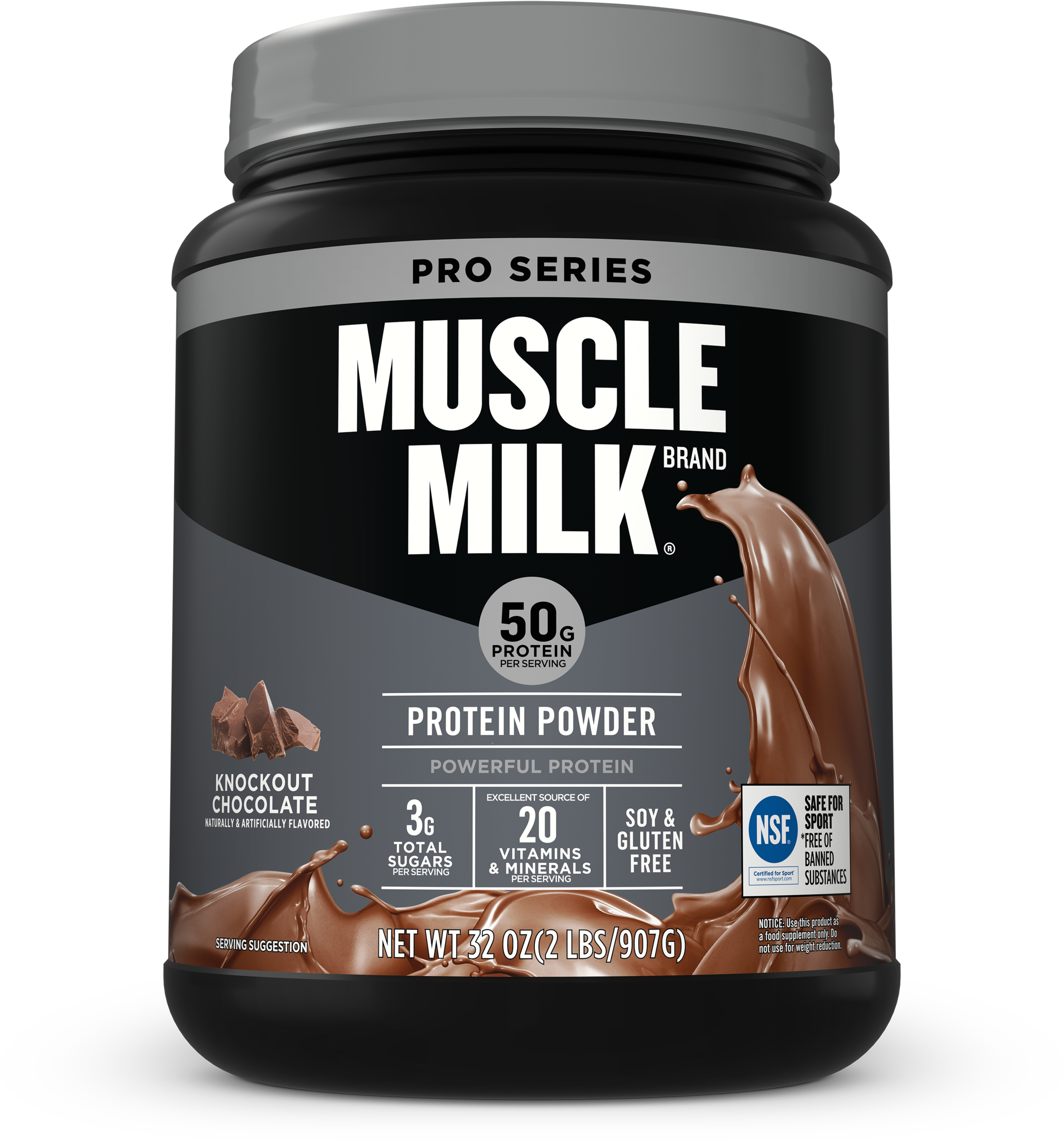 Muscle Milk® Pro Series Protein Powder Chocolate (2400x2720), Png Download