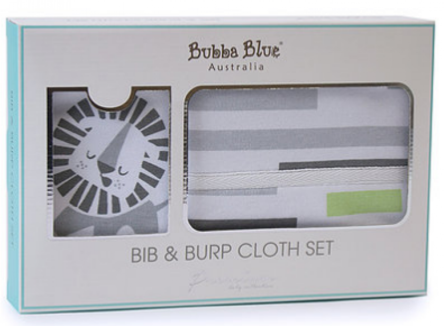 Bubba Blue Zoofari Boy Bip & Burp Cloth Set (900x900), Png Download