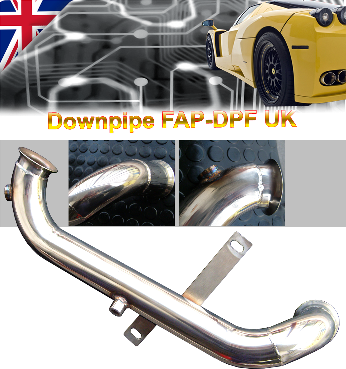 Downpipe Fap Dpf Removal Steel (1120x1203), Png Download