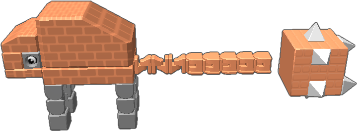 A Prehistoric Armadillo Chases Heroes Tail Smashes (768x768), Png Download