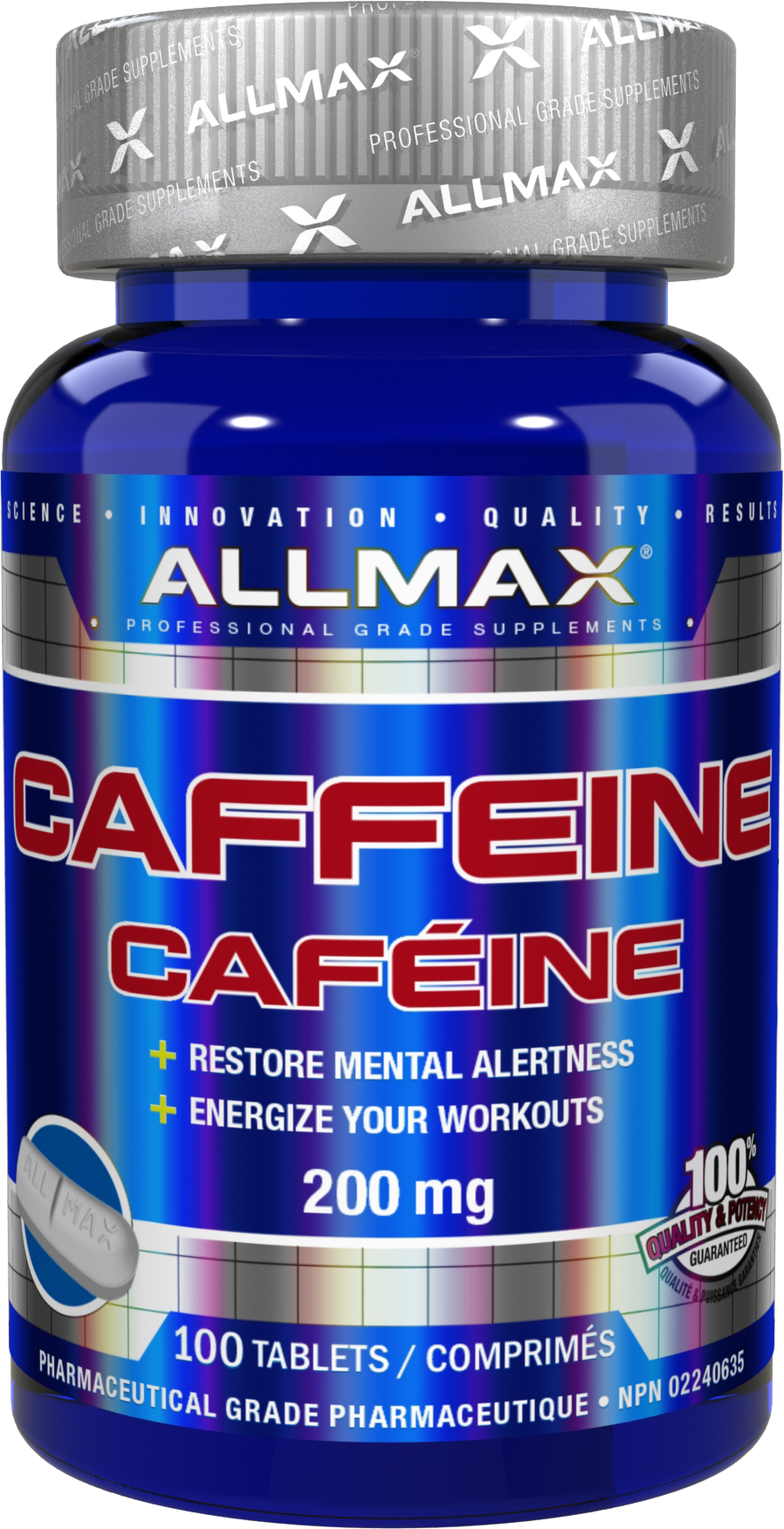 Allmax Caffeine (898x1751), Png Download
