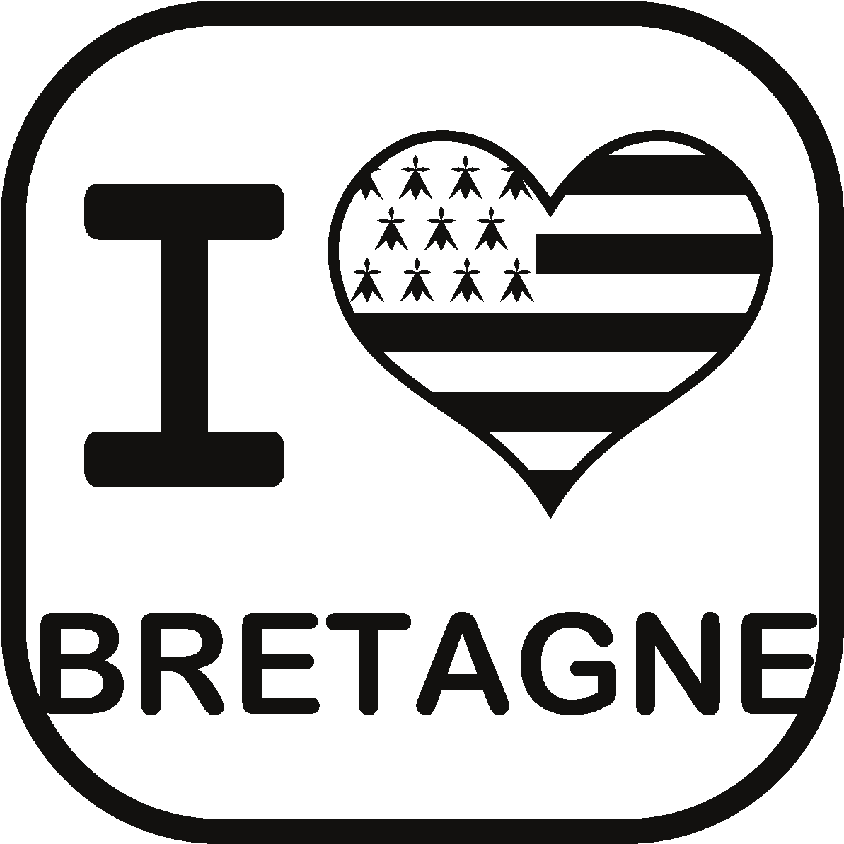 Sticker Citation I Love Bretagne Ambiance Sticker Kc11739 (1200x1200), Png Download