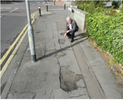 Mike Mackrory Pothole Before (600x600), Png Download