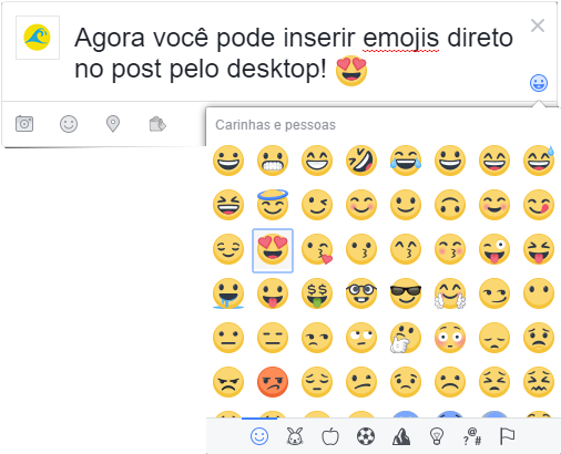 Emojis Direto No Post, Pelo Desktop (897x523), Png Download