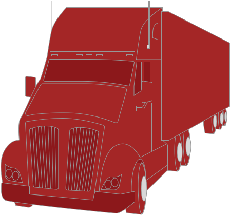 Semi Truck Icon Png (584x605), Png Download