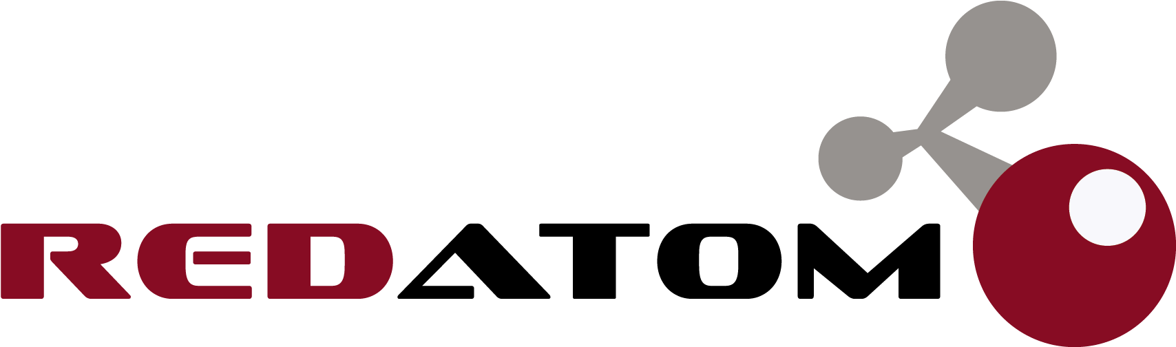 Red Atom Logo (1715x503), Png Download