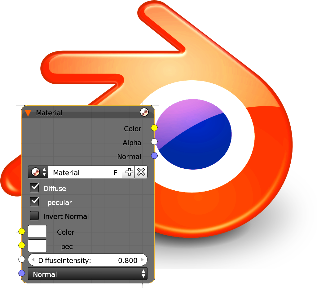 Blenderlogo Ноды В Blender Render (1414x1074), Png Download