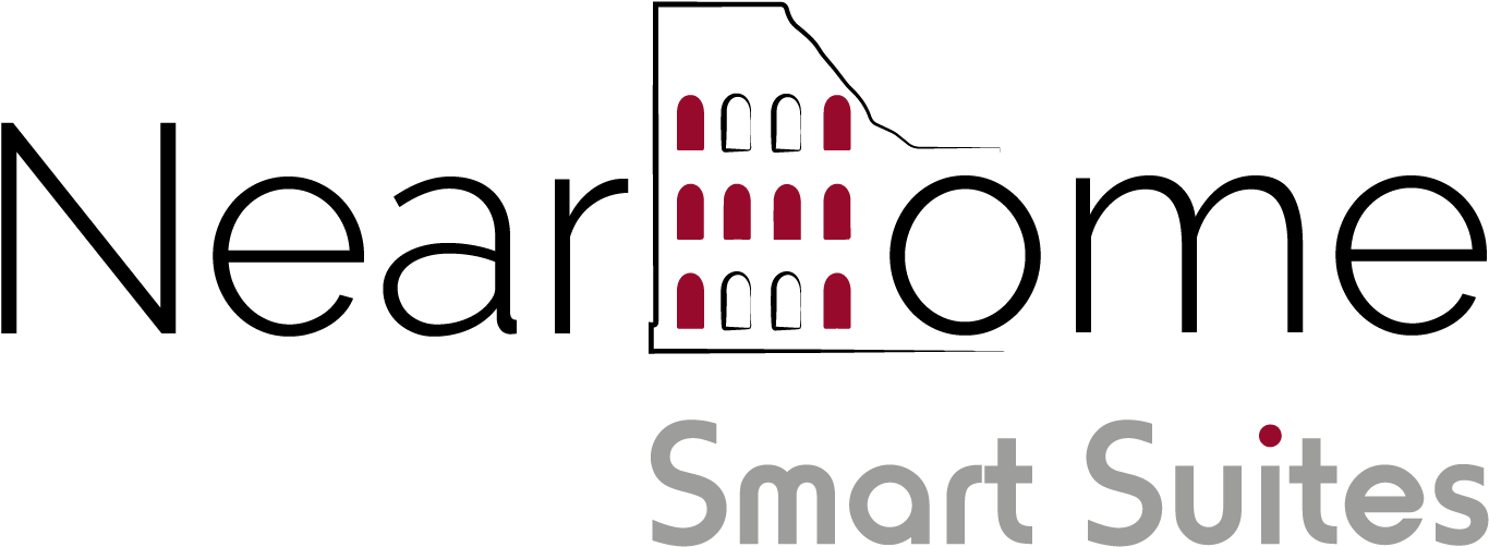 Logo Near Home Smart Suites (1398x501), Png Download