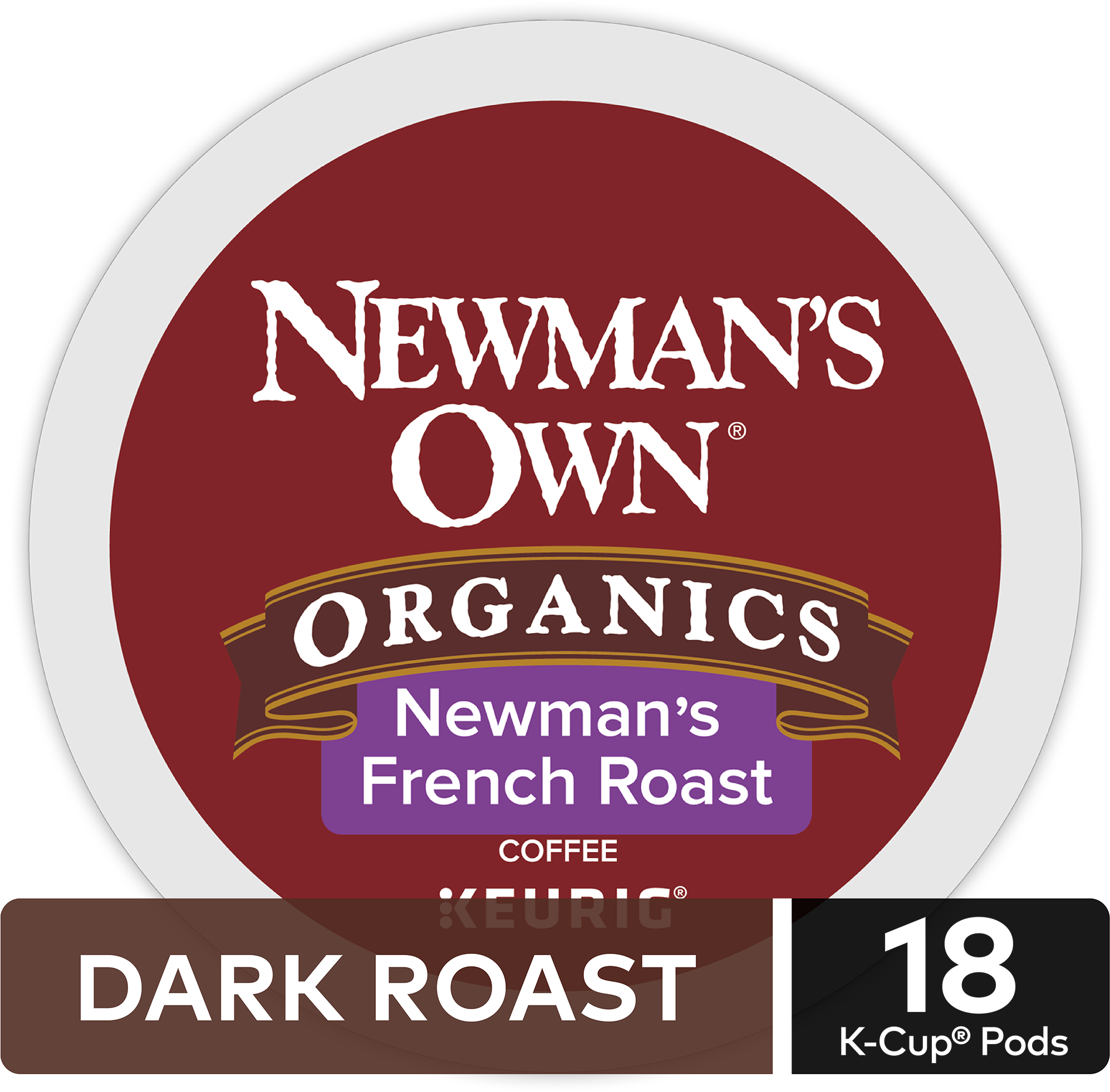 Newman's Own Organics French Roast, Coffee Keurig K-cup (2000x2000), Png Download