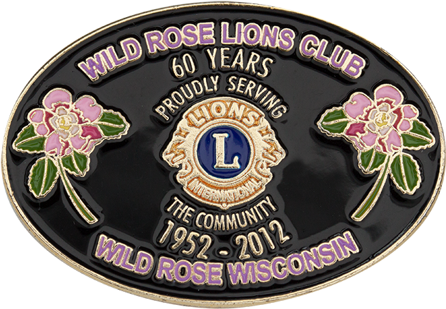 Wild Rose Lions Club 60 Year Pin (750x579), Png Download