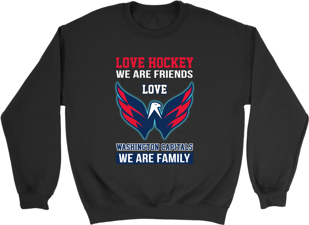 Love Hockey We Are Friends Love Washington Capitals (1024x1024), Png Download