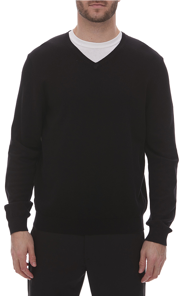18vs003 Van Heusen Long Sleeve V Neck Shirt (1000x1000), Png Download