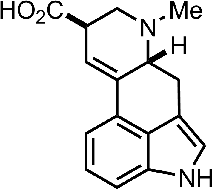 Structure Of Lysergic Acid (754x666), Png Download