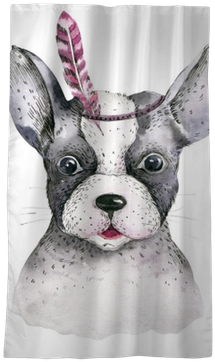 Watercolor Closeup Portrait Of Cute Dog - Watercolor Painting (400x400), Png Download