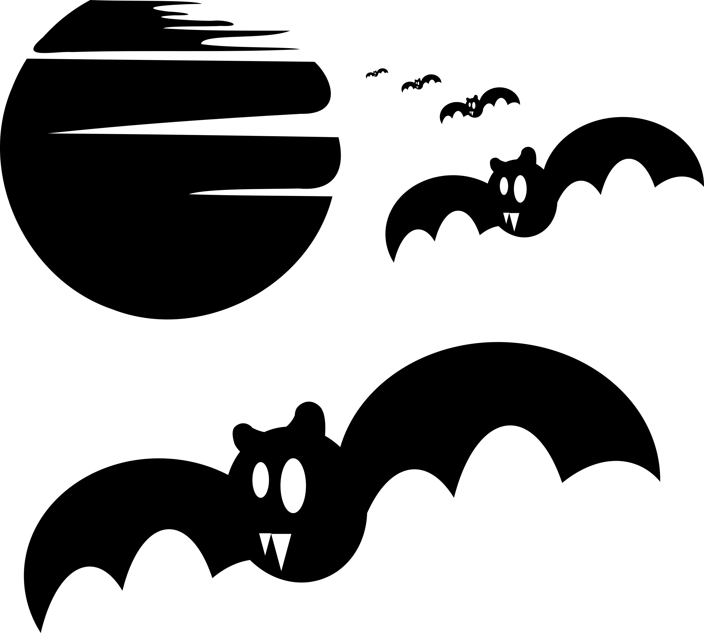 Halloween Bats Silhouette 3wjrek Clipart - Halloween Silhouettes Transparent (800x719), Png Download