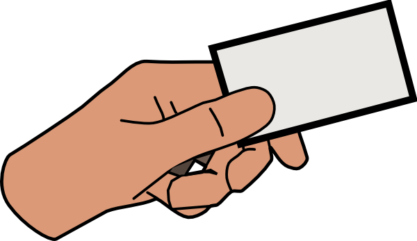 Image Hand Holding Card Clipart - Cartoon Hand Holding Paper (600x347), Png Download