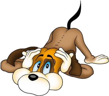 Cute Cartoon Dog - Sad Dog Clipart Transparent (370x370), Png Download