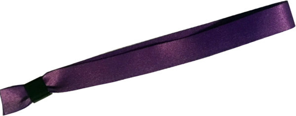 Purple Cloth Wristbands Solid Color No Print - Color (600x237), Png Download