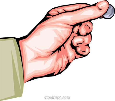 Hand Holding Coin Royalty Free Vector Clip Art Illustration - Hand With Coin (480x421), Png Download
