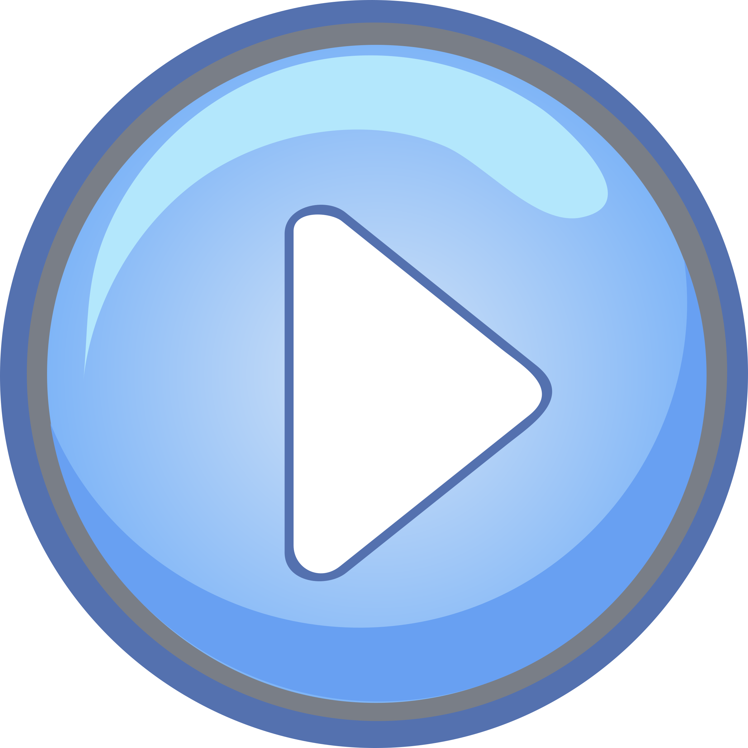 Blue Play Button Png Transparent