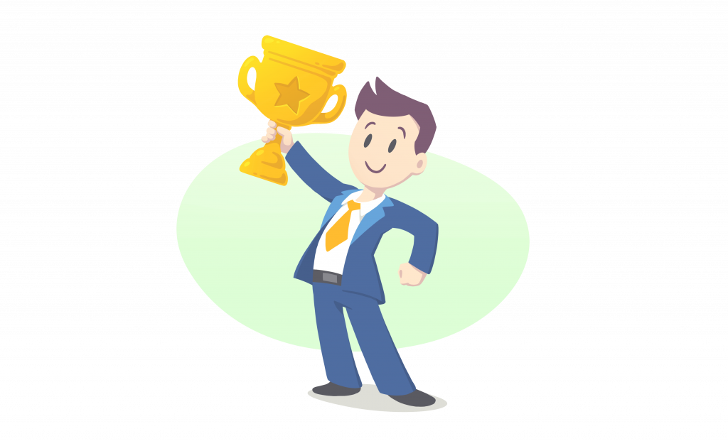 Customer Retention Success - Person Succes Animated (1024x621), Png Download