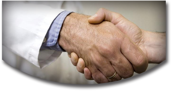 A&r Pharmacy - Doctor Shaking Hands (591x316), Png Download