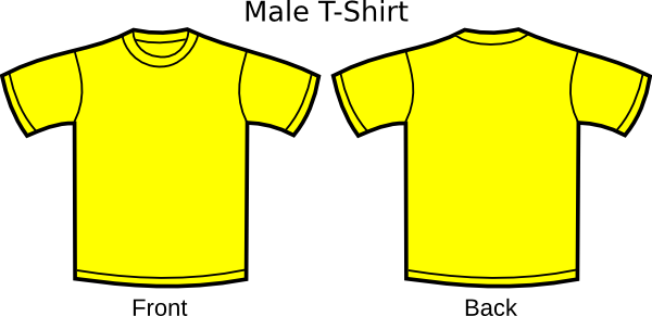 Yellow T-shirt Clip Art At Clker - Yellow T Shirt Vector (600x291), Png Download