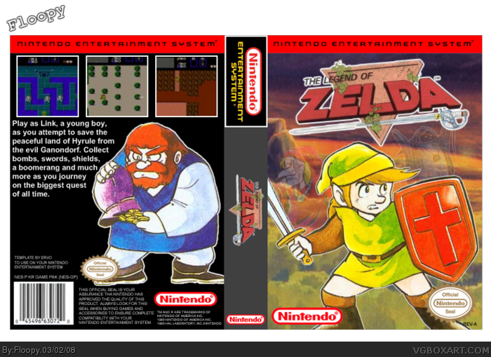 Download The Legend Of Zelda Free Png Photo Images - Legend Of Zelda Box Art (700x509), Png Download