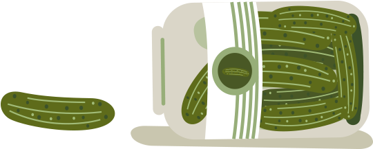 Pickle-jar - Illustration (550x235), Png Download