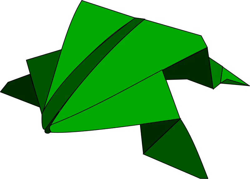 Free Clipart - Jumping Origami (800x573), Png Download