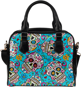 Interestprint Sugar Skull Blue Floral Print Pu Leather - Angelinana Custom Women's Handbag Teenage Mutant Ninja (400x400), Png Download