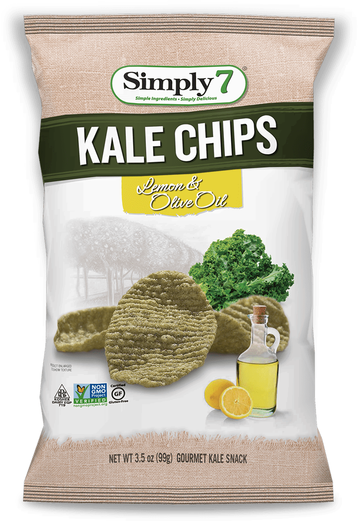 Next - Simply 7 Lemon And Olive Oil Kale Chips - 3.5 Oz. (740x1078), Png Download