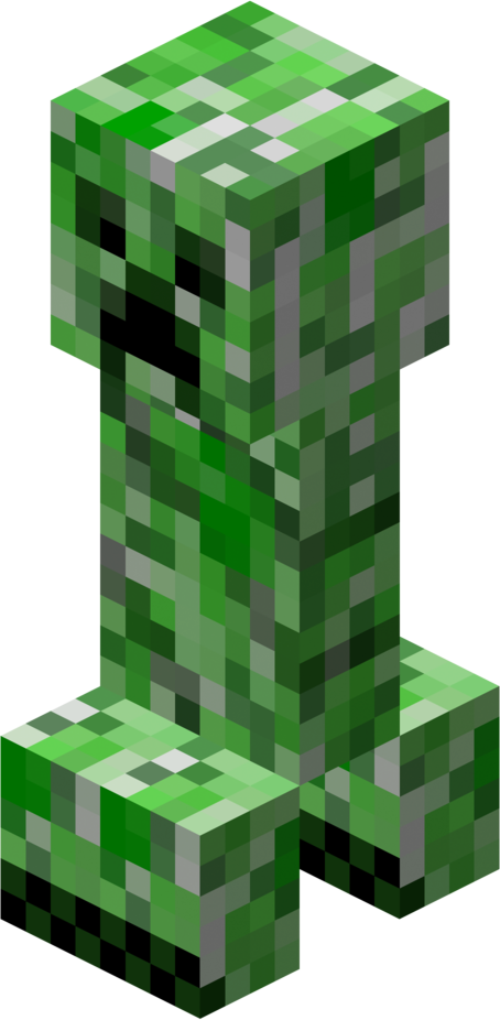 Creeper - Minecraft Creeper (454x926), Png Download