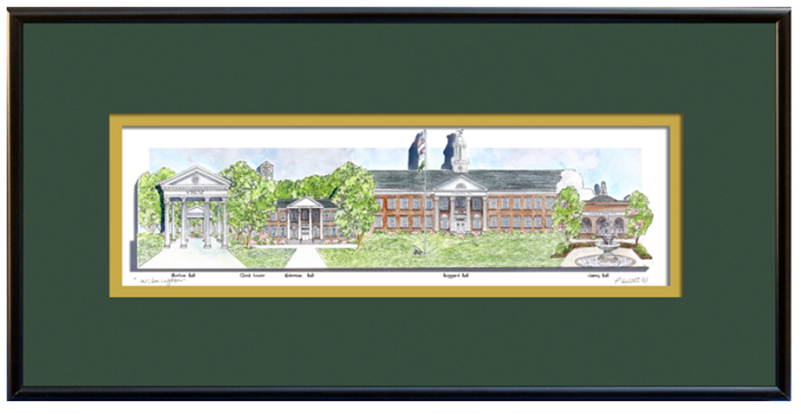 This Sculptured Watercolor Of Your Favorite School's - Picture Frame (800x800), Png Download