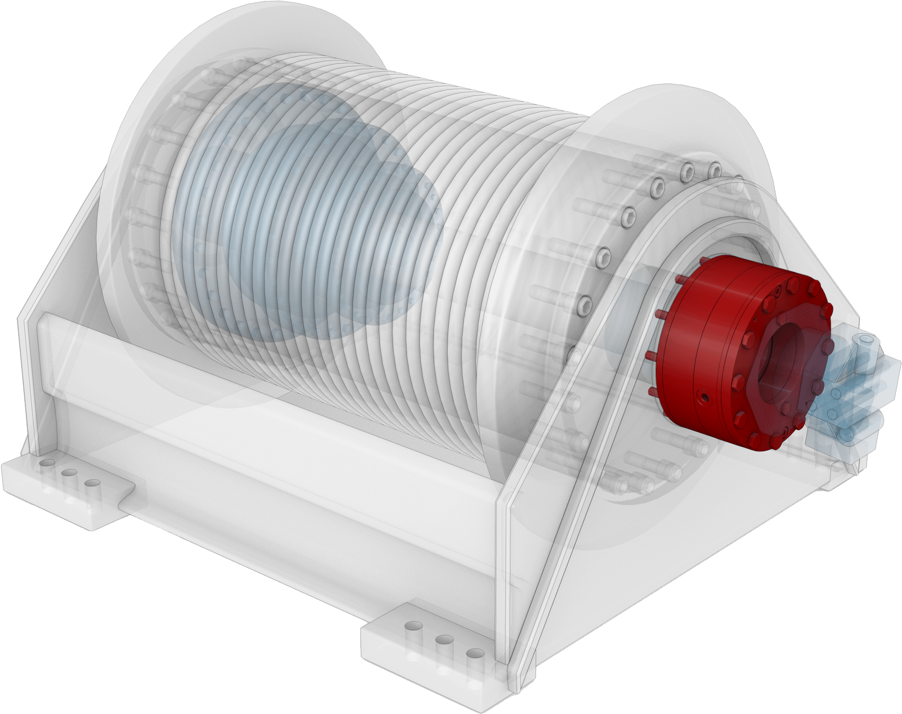 Crane Winch 2 In Cranes - Winch (1854x1482), Png Download