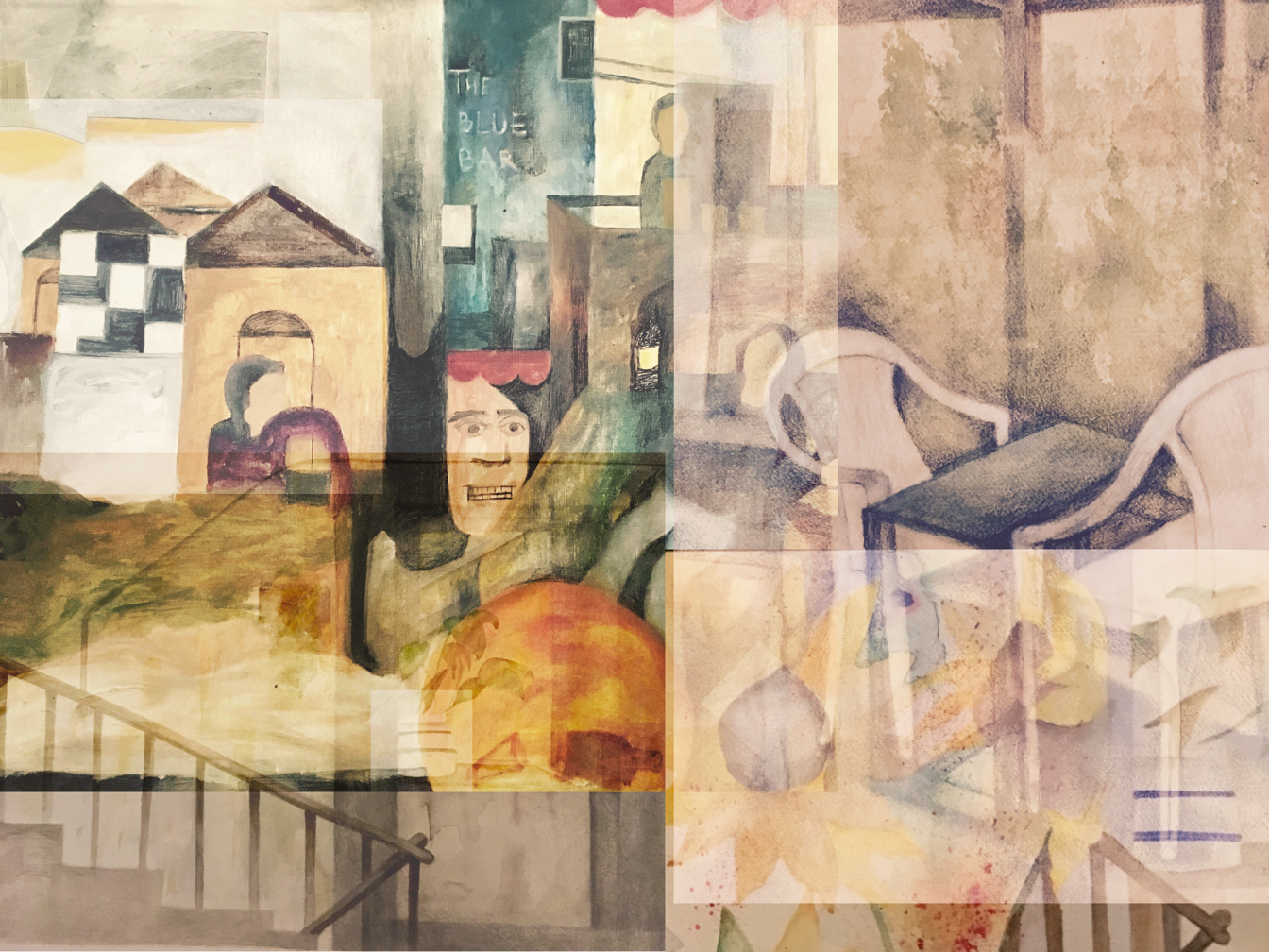 The Blue Bar - Artist (1344x1008), Png Download