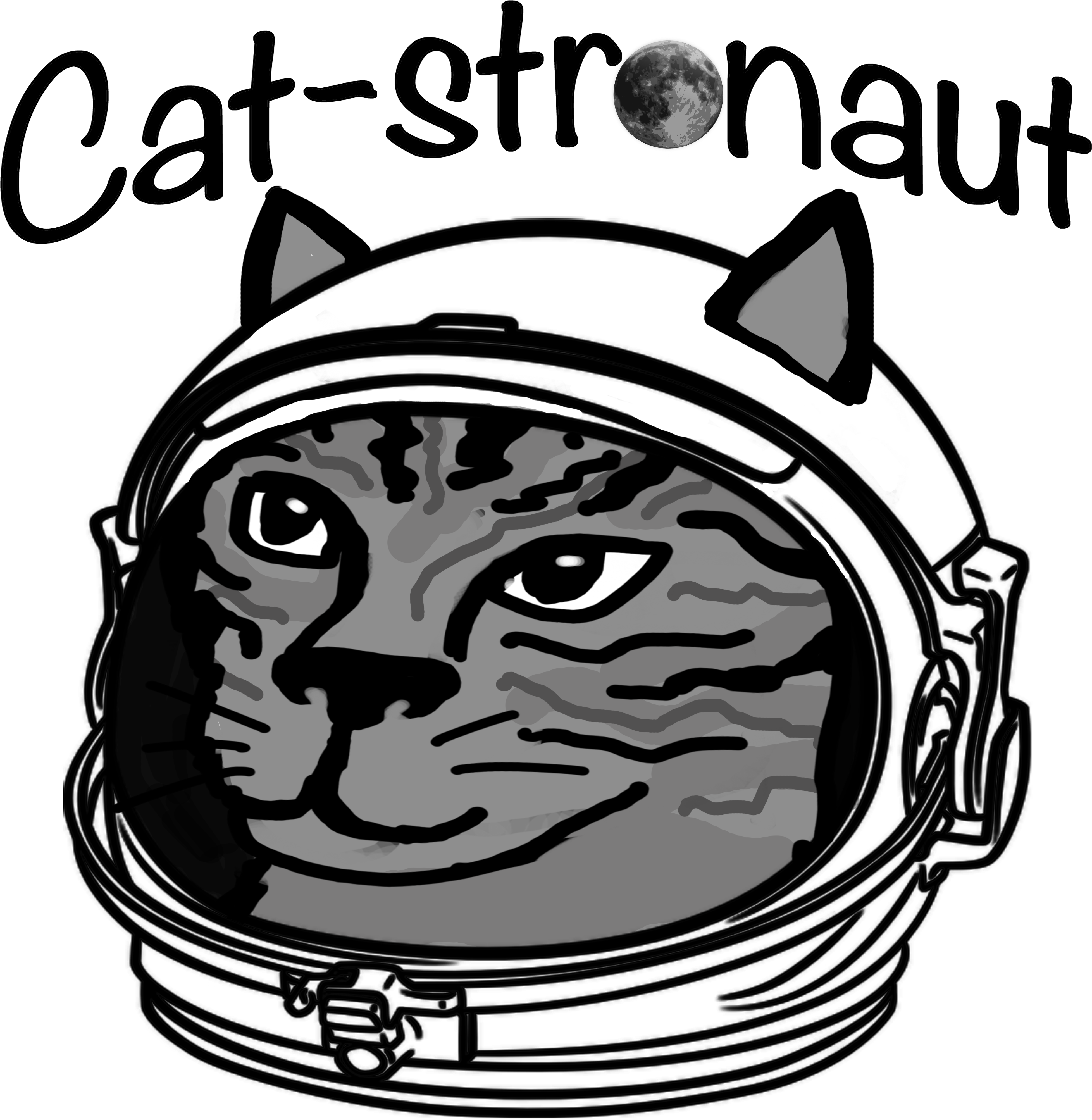 Funny Cat-stronaut - Astronaut (4500x5400), Png Download