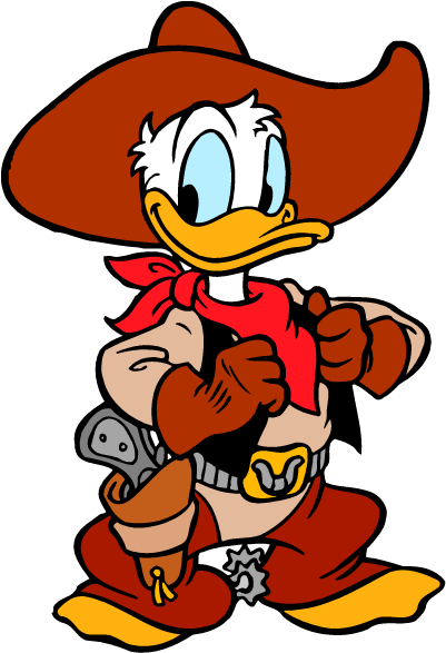 Png Image Information - Donald Duck Cowboy (600x600), Png Download