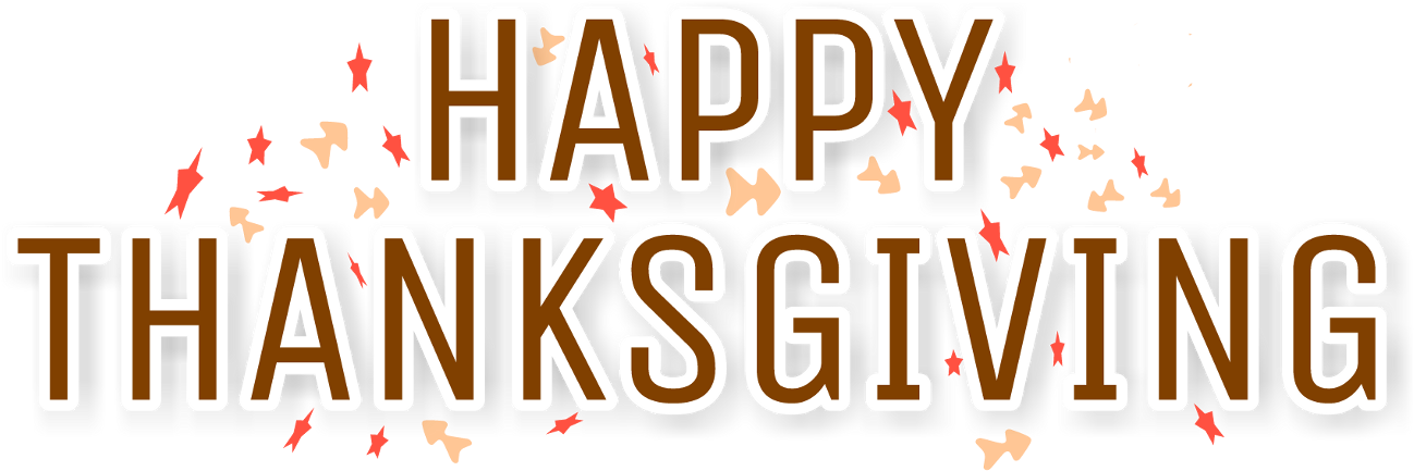 Happy Thanksgiving Png (1752x480), Png Download
