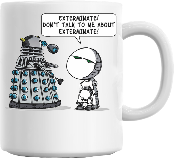 Dalek Adams Mug (629x579), Png Download