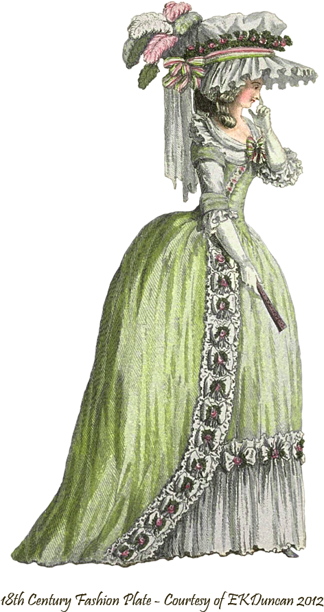 1785 Vintage Fashion Plate Png In Various Colors By (502x900), Png Download