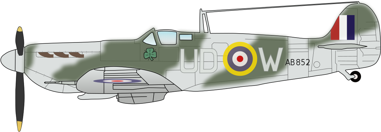 Supermarine Spitfire Finucane (1280x598), Png Download