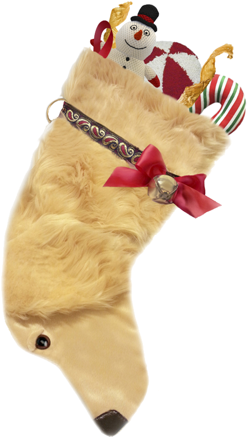 This Golden Retriever Shaped Christmas Dog Stocking (600x900), Png Download