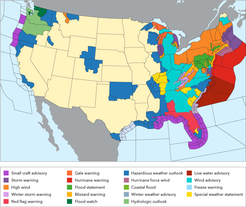 Figure 1-20 The National Weather Service's Weather (800x688), Png Download