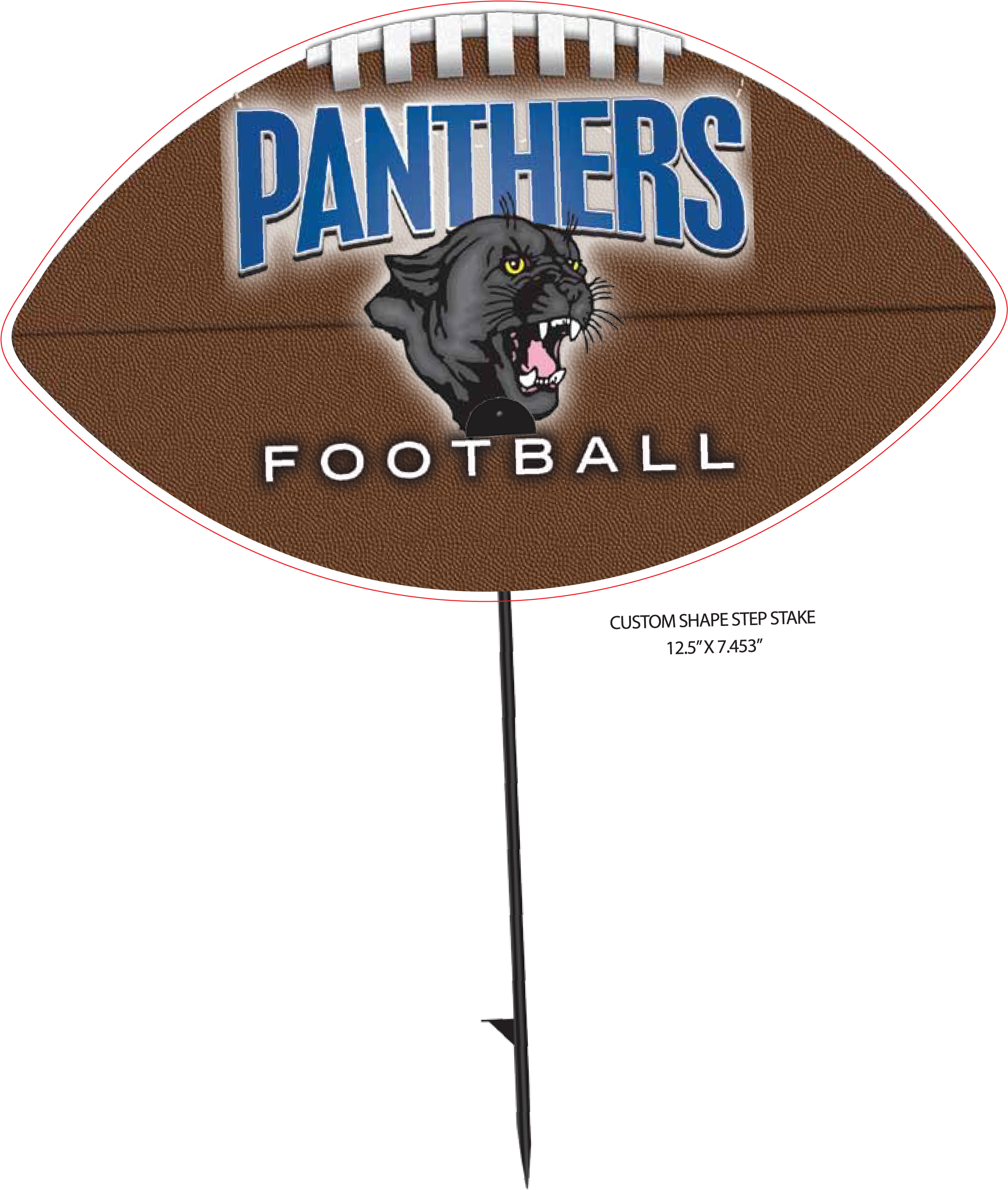 Economy Custom Shape Step Stakes (5882x3360), Png Download