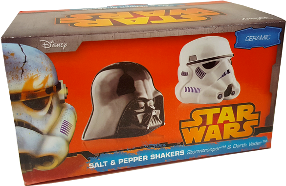 Darth Vader & Stormtrooper Salt And Pepper Shakers (600x600), Png Download