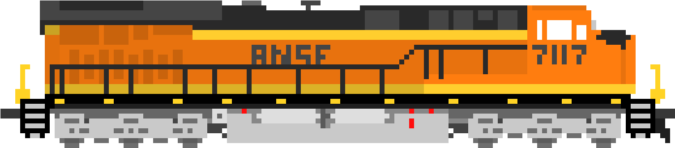 Bnsf Ge Es44ac (1390x320), Png Download