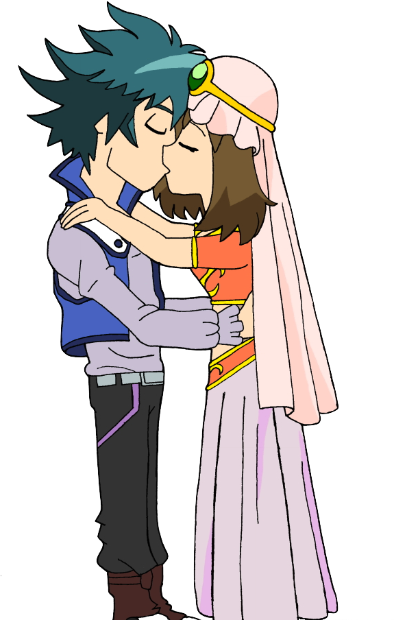 Jesse And May Kiss (606x910), Png Download