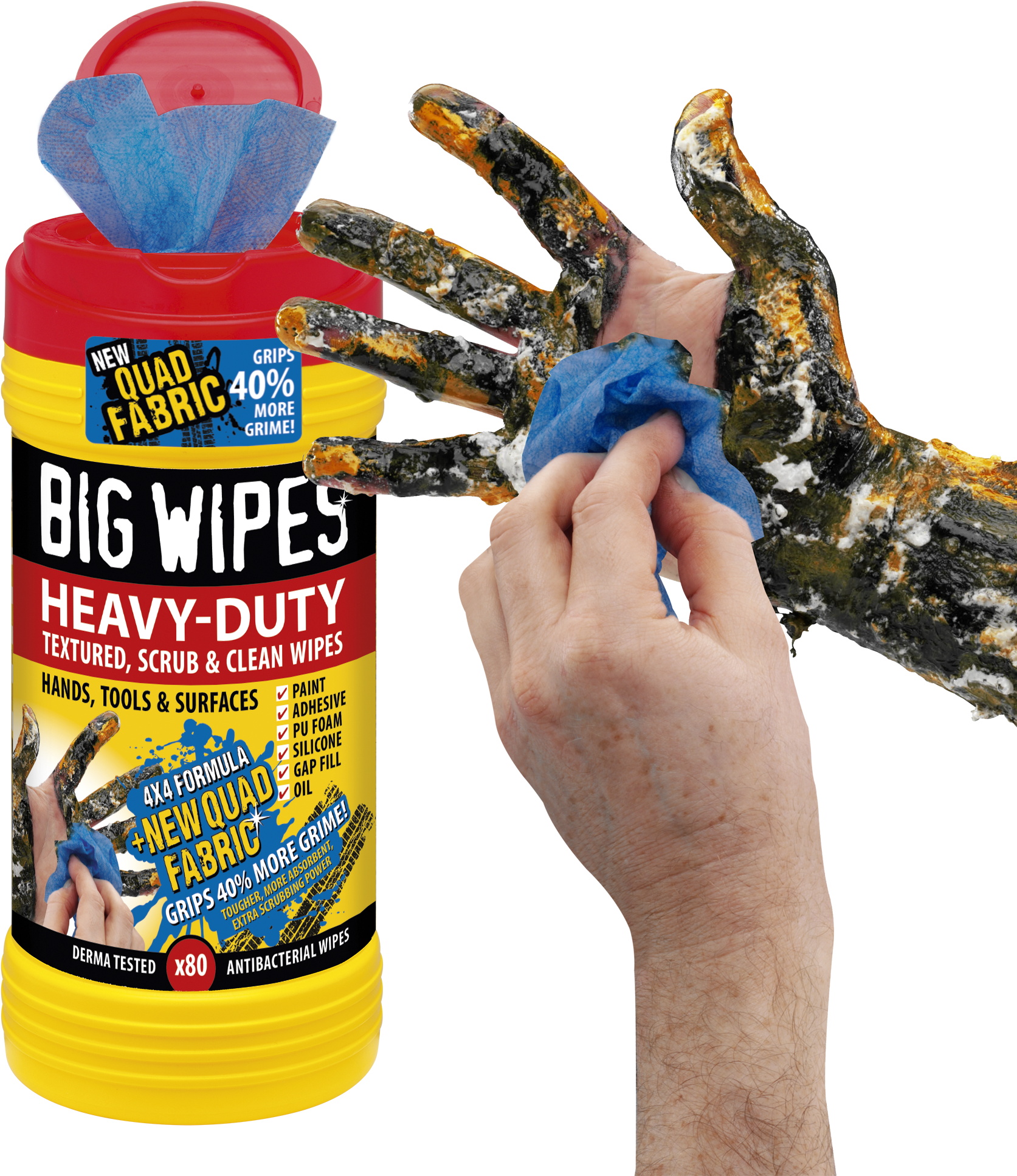 Take Abrasive Action With The All-new Big Wipes Wipe (2362x2000), Png Download