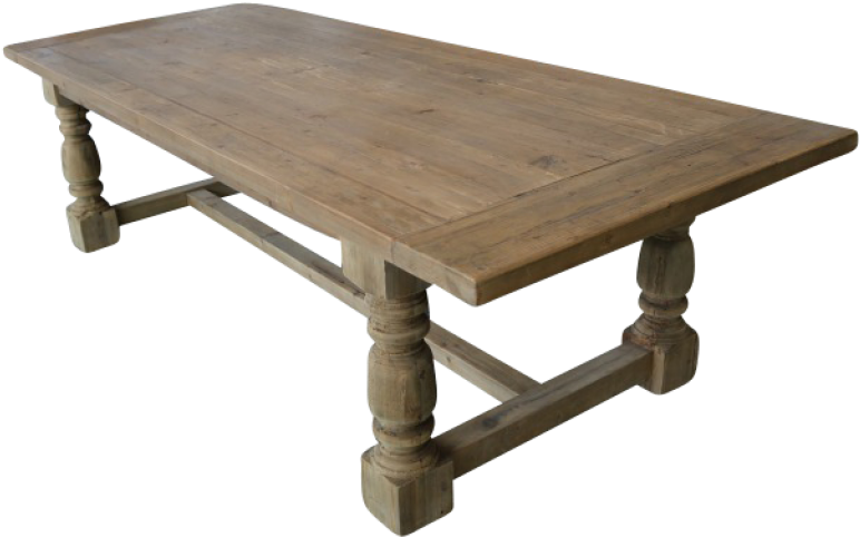 Farmhouse Dining Table In Reclaimed Pine (800x800), Png Download